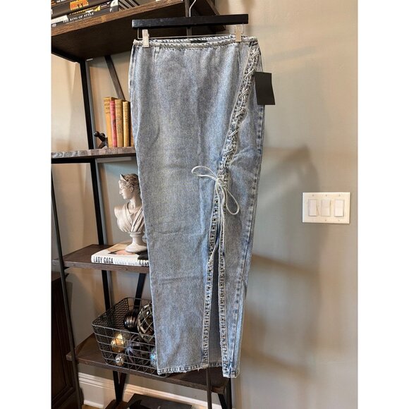 retrofete Zahlia Denim MaxiSkirt Alani Blue Womens Size 25 - Picture 5 of 12